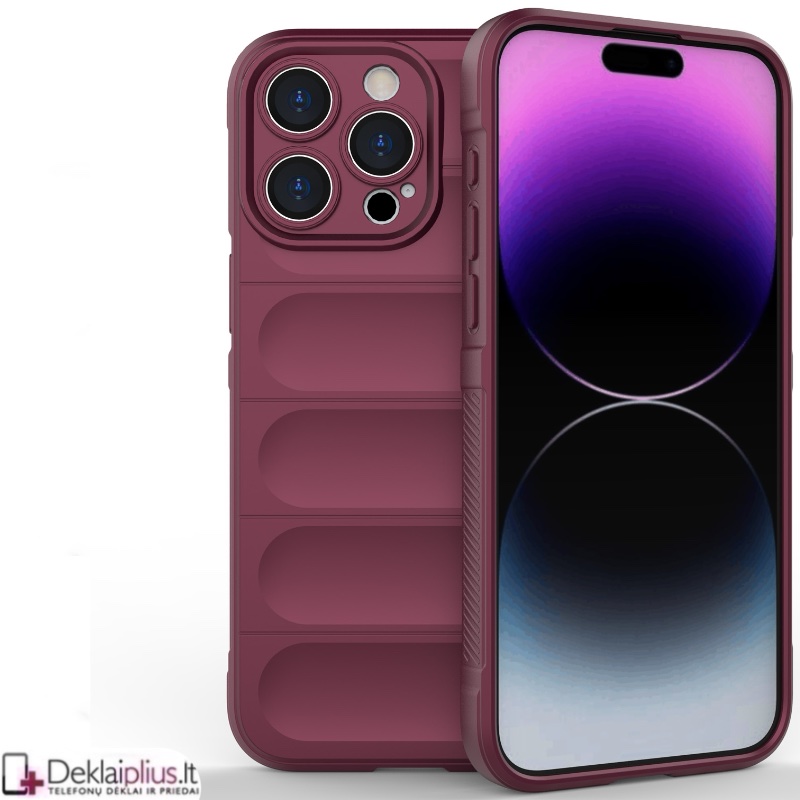 Magic Shield guminis dėklas su kameros apsauga - bordo spalvos (Apple Iphone 15 Pro Max) Magic Shield guminis dėklas su kameros apsauga - bordo spalvos (Apple Iphone 15 Pro Max)